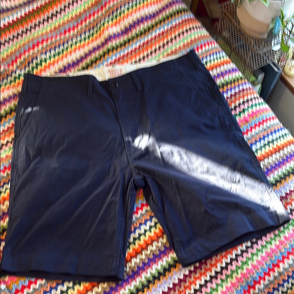 Levi's Black and Cream Shorts